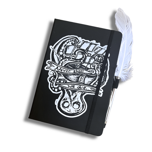 Kraken Journal with Feather Pen
