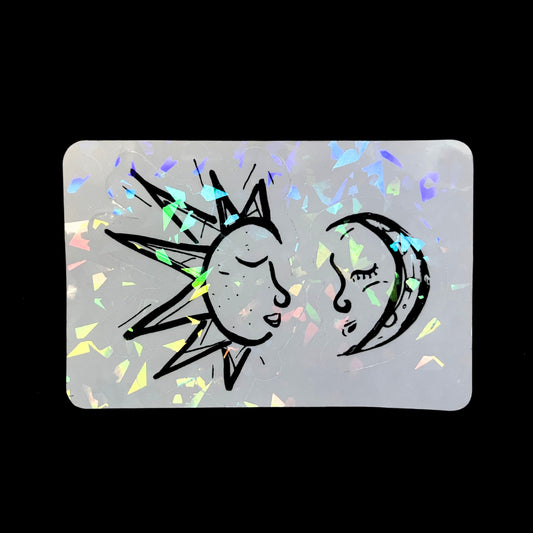 Sun and Moon Stickers *HOLOGRAPHIC* (set of 2)