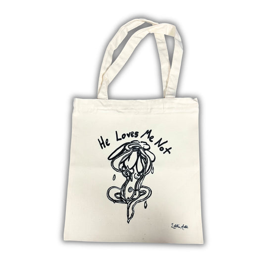 He Loves Me, He Loves Me Not - Reusable Tote