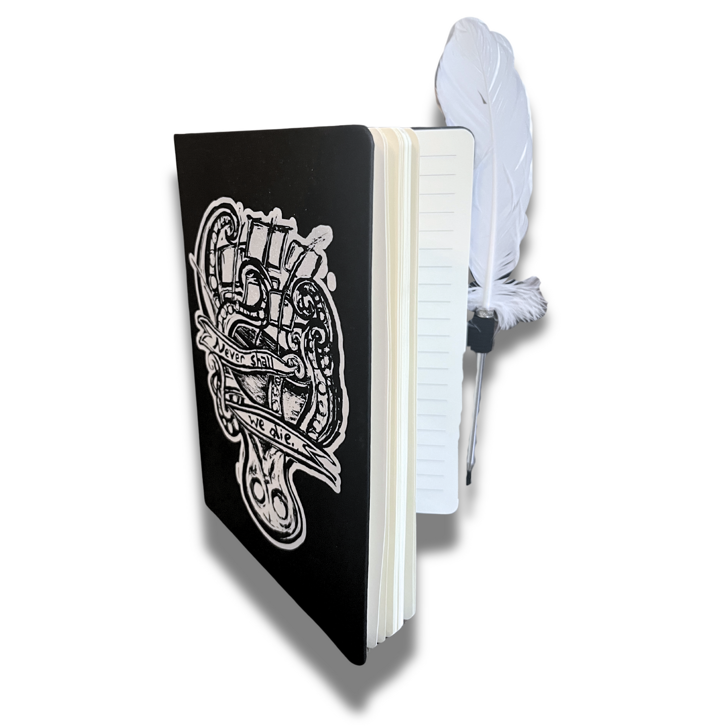 Kraken Journal with Feather Pen
