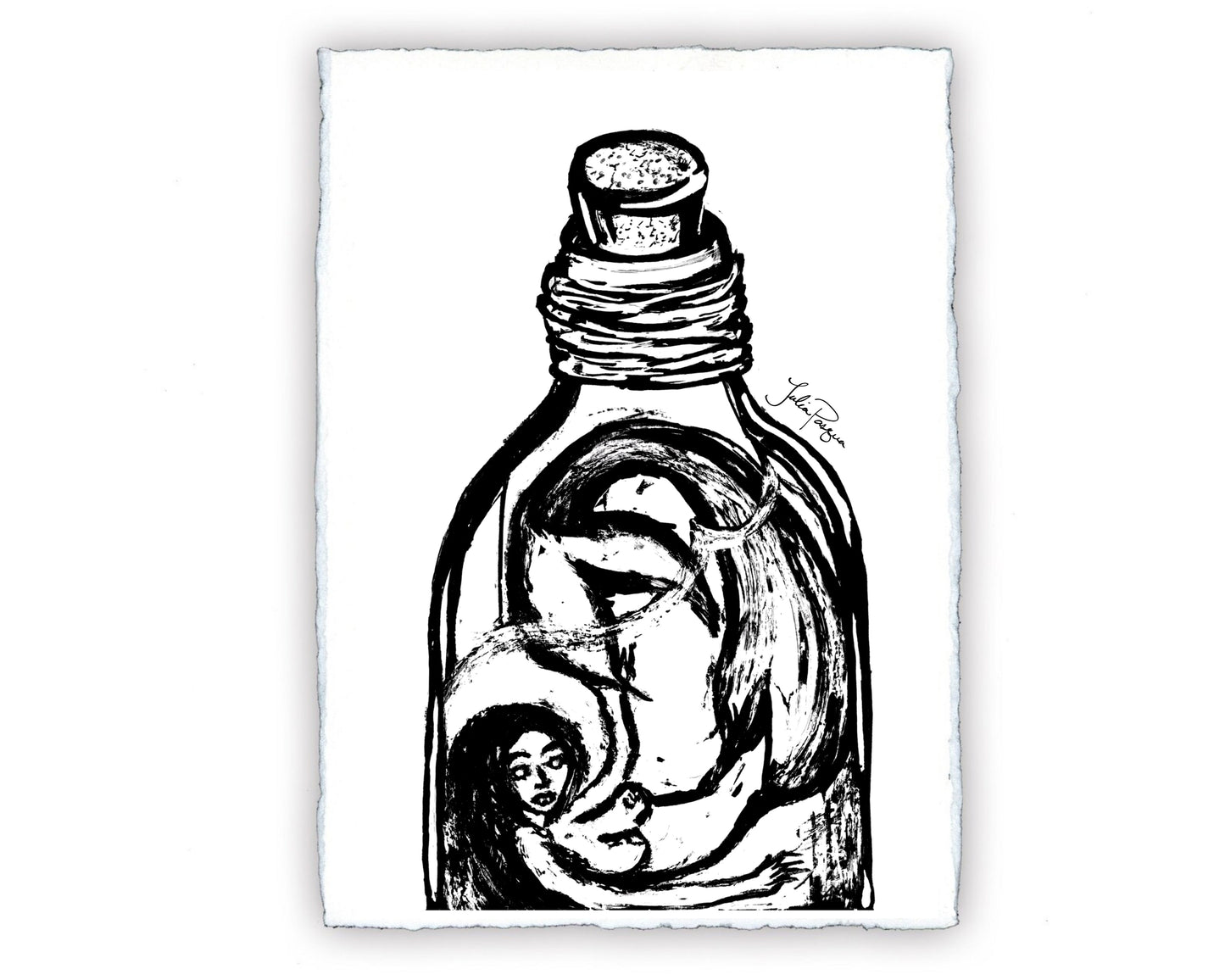 Siren in Bottle, 8 x 10