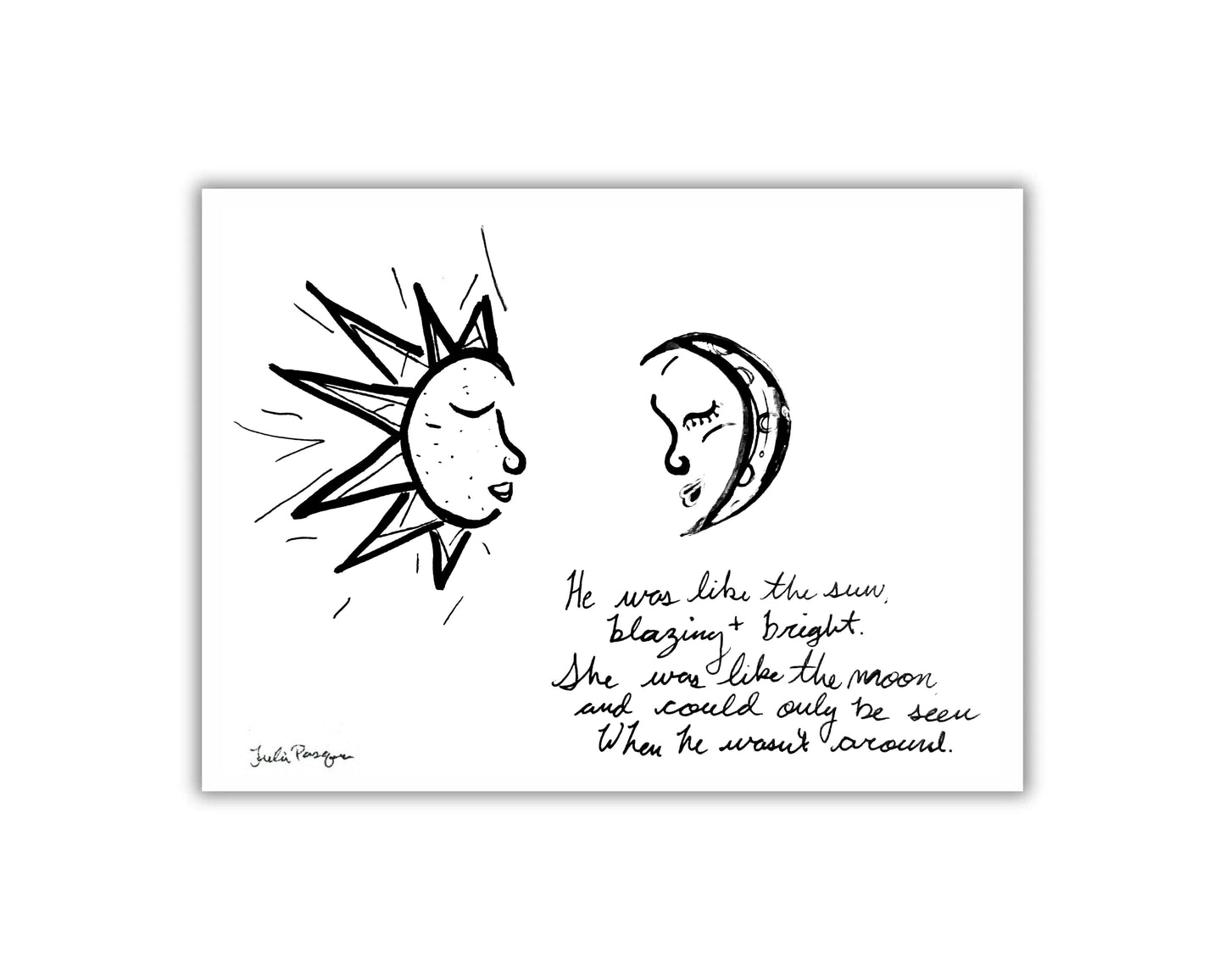 He Was Like the Sun Print, 5 x 7