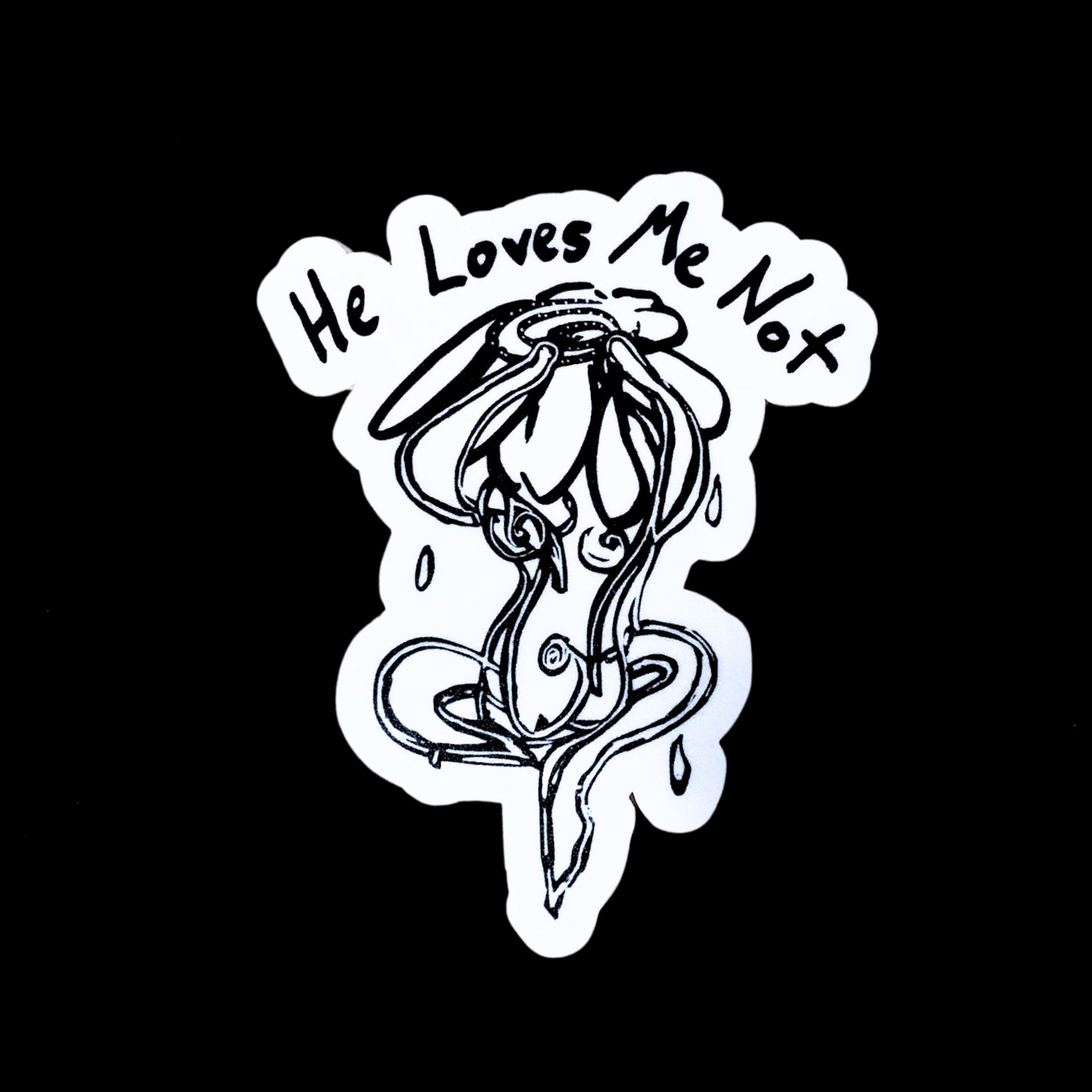 He Loves Me Not Sticker