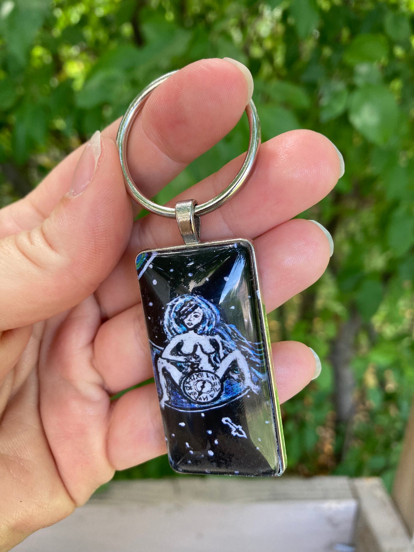 Woman on Moon Pendant