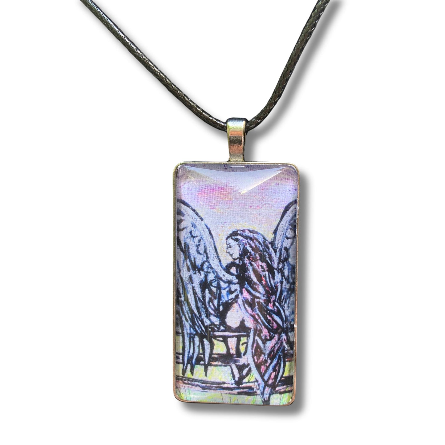 Angel on Fence Pendant