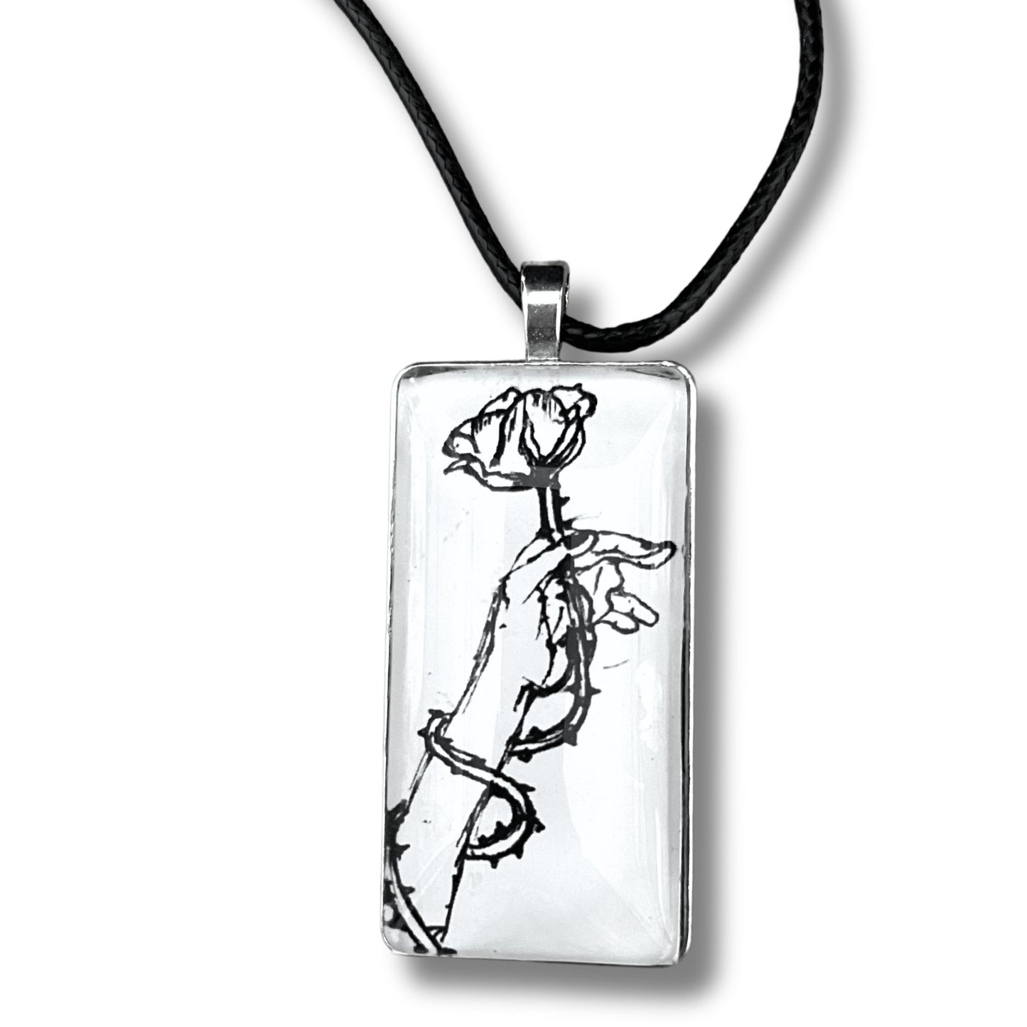 Hand with Rose Pendant