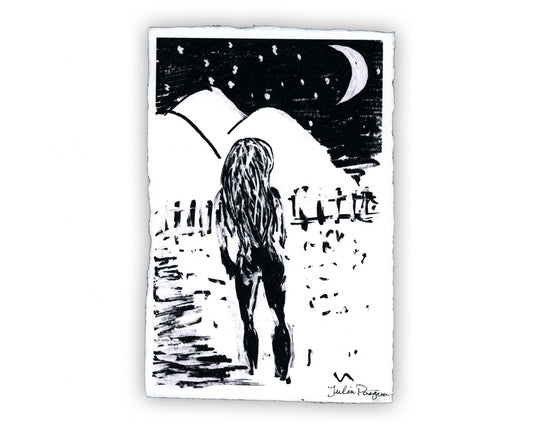 Woman In The Mountains Print, 11 x 17