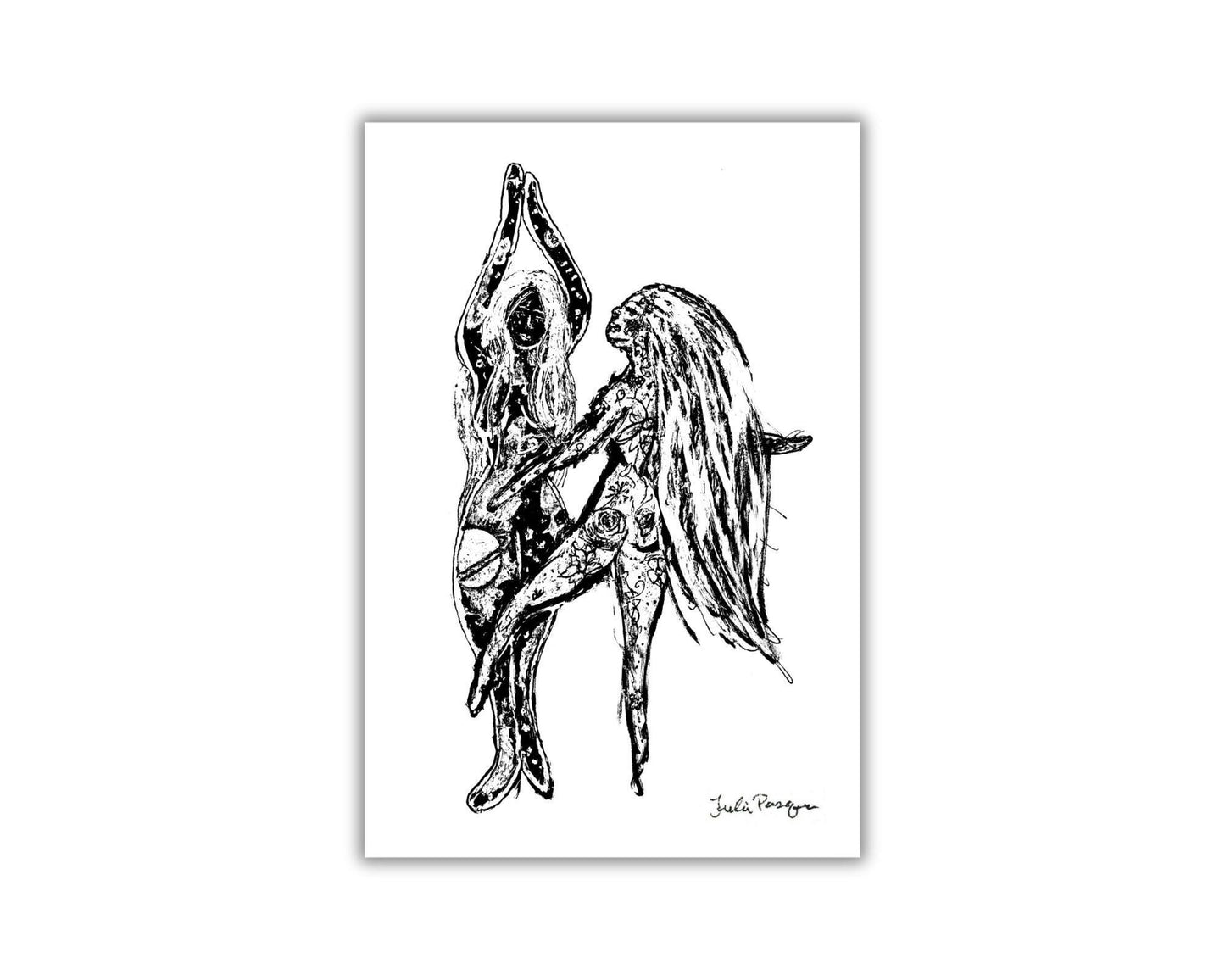 Dancing Women Print (Black and White), 4 x 6