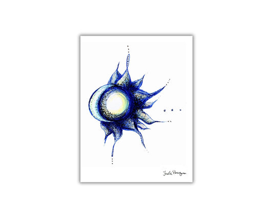 Moon and Sun Print (Color), 5 x 7