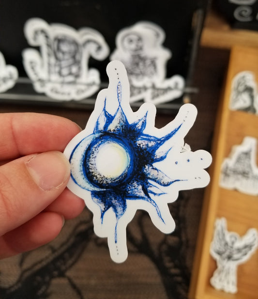 Moon and Sun Sticker