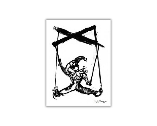 Jester Marionette Print, 5 x 7