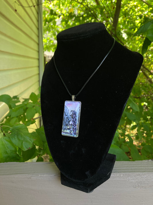 Angel on Fence Pendant