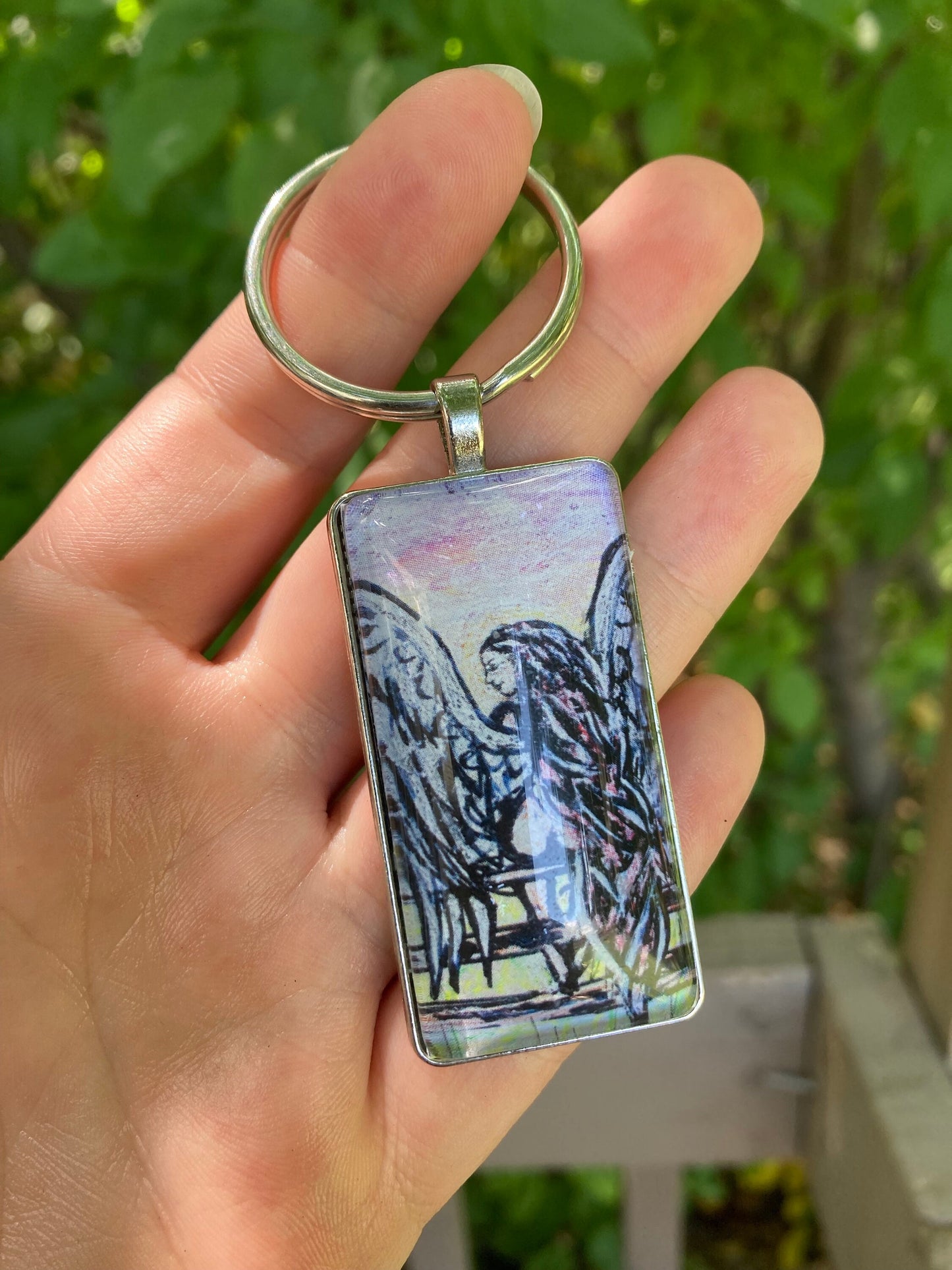 Angel on Fence Pendant