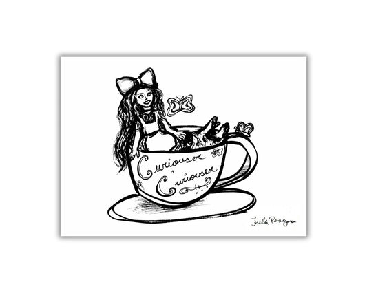 Alice in TeaCup, 5 x 7