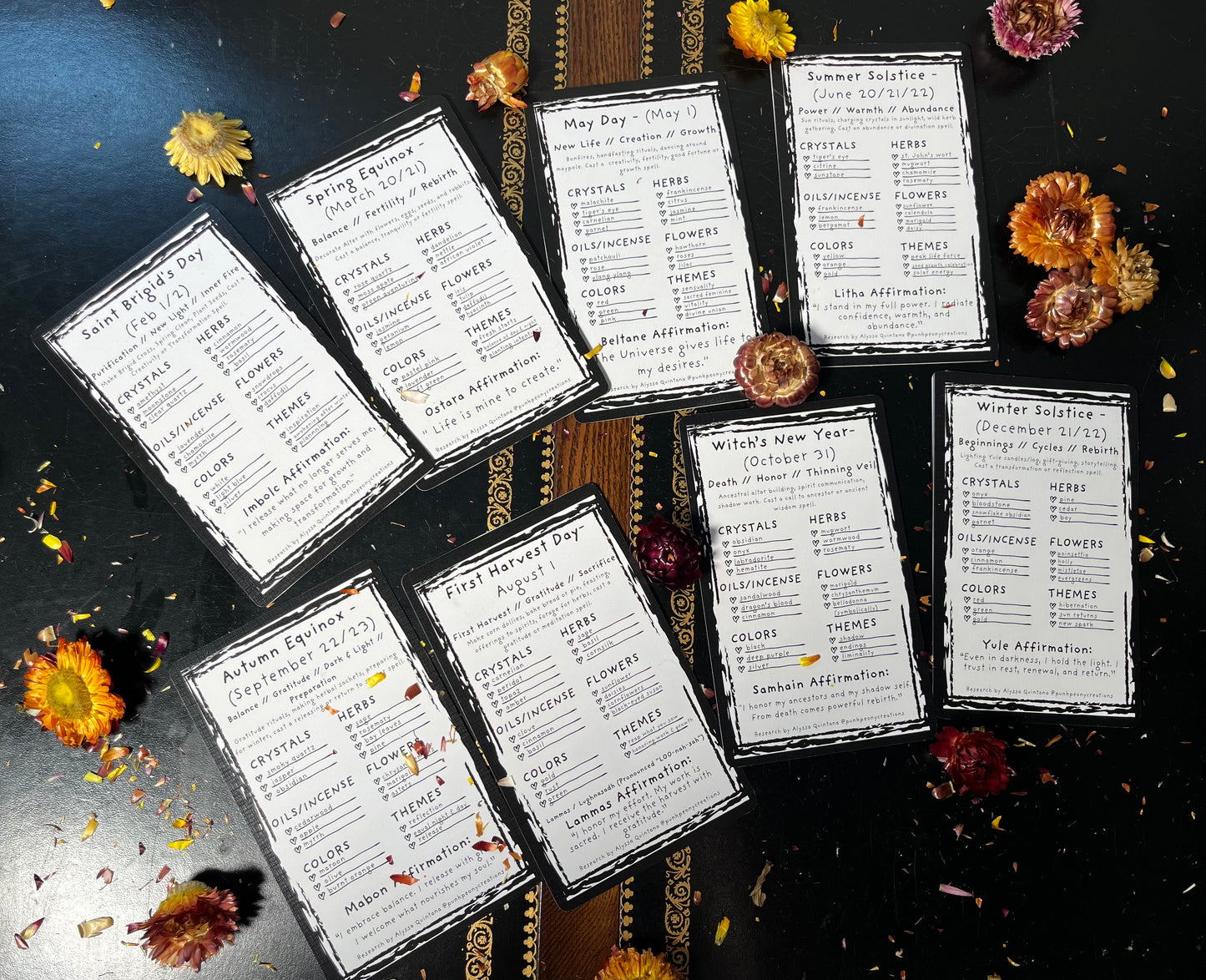 Witch's Wheel Sabbat Flashcards Collab