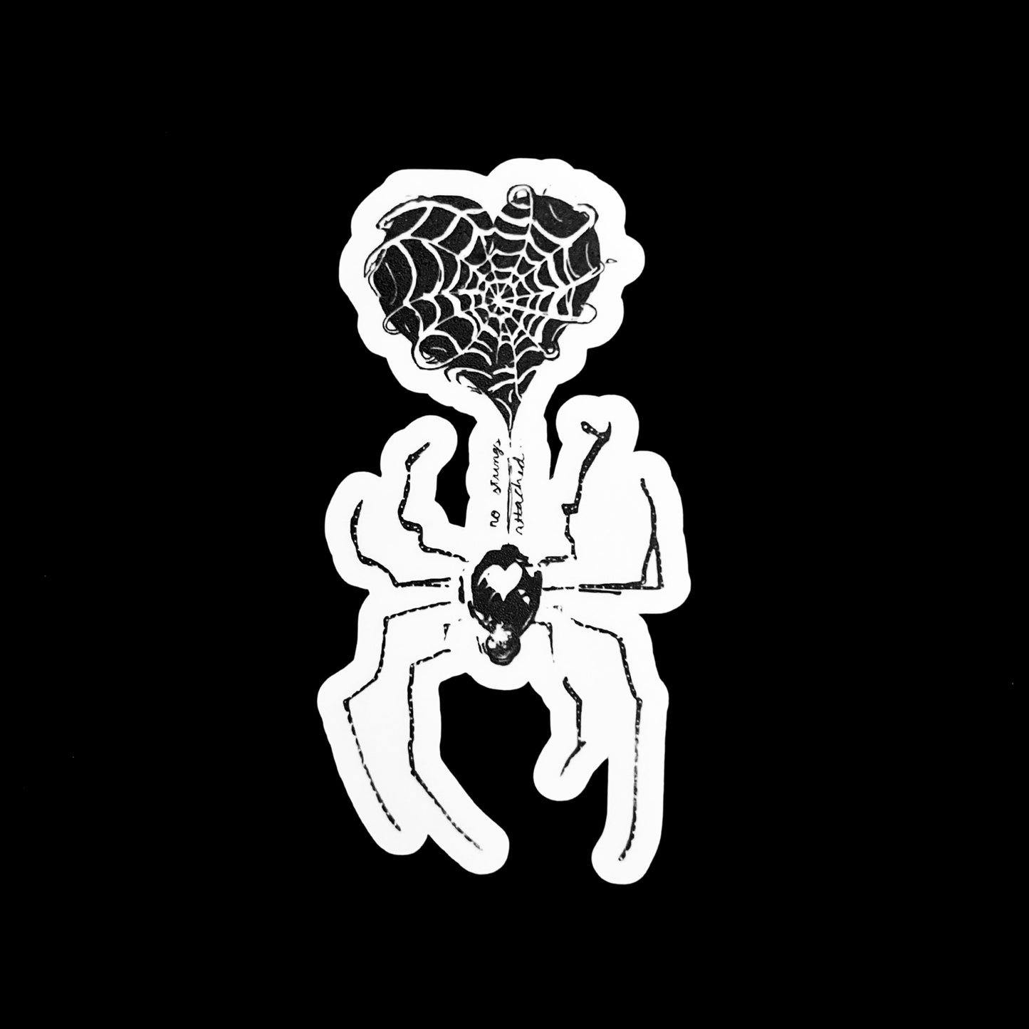 No Strings Spider Sticker