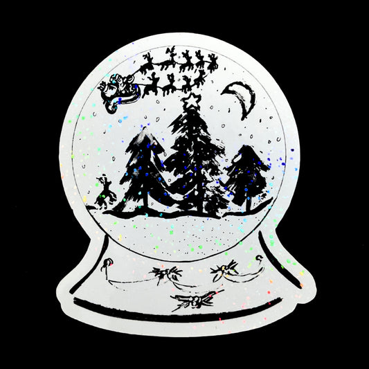 SnowGlobe Sticker *HOLOGRAPHIC*