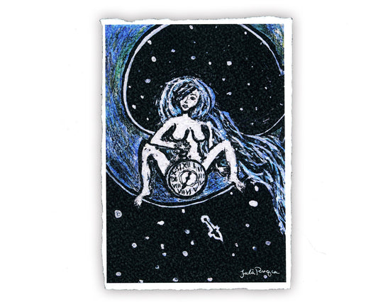 Woman On the Moon Print (Color), 8 x 10
