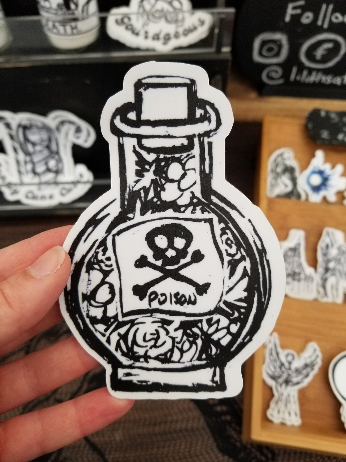 Poison Insect Sticker Poison Bottle Sticker – lilithsattic